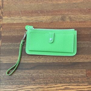 Pink and Green Wristlet Clutch